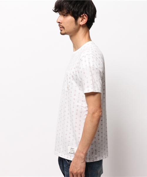 OUTLET(アウトレット)の「【CIAOPANIC TYPY】小紋柄ポケットTee(Tシャツ/カットソー・メンズ・レッド・SMALL/MEDIUM)」の3枚目の写真