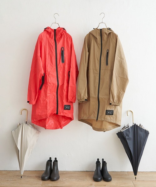 LBC（エルビーシー）の「【撥水】KiU RAIN ZIP UP レインジップアップ（レインコート/ポンチョ・レディース・ダークグリーン/ブラック/ホワイト/ベージュ/ピンク・FREE）」の18枚目の写真