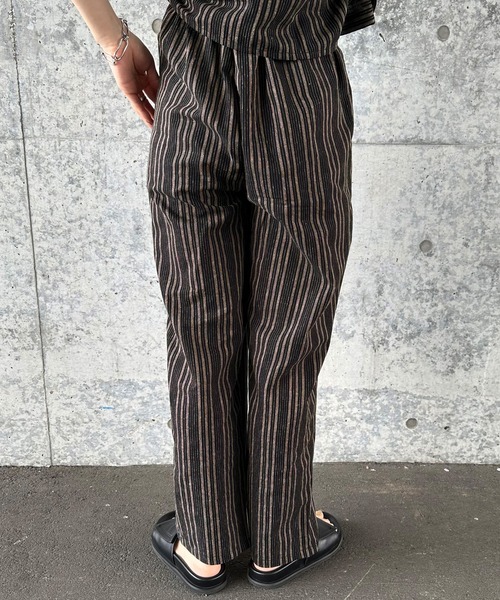 select MOCA by son（セレクトモカバイソン）の「ストライプセンタータックパンツ（スラックス・レディース・グレー/ブラック/ブラウン・FREE）」の22枚目の写真