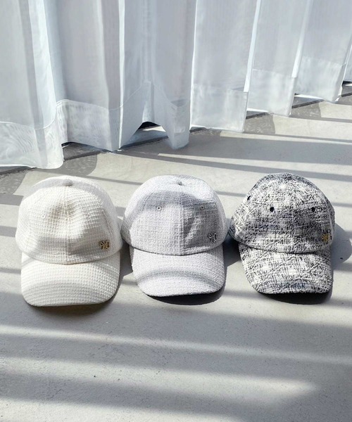 エンブレム付きツイードキャップ（キャップ）｜one after another NICE