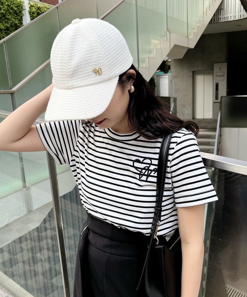 エンブレム付きツイードキャップ（キャップ）｜one after another NICE