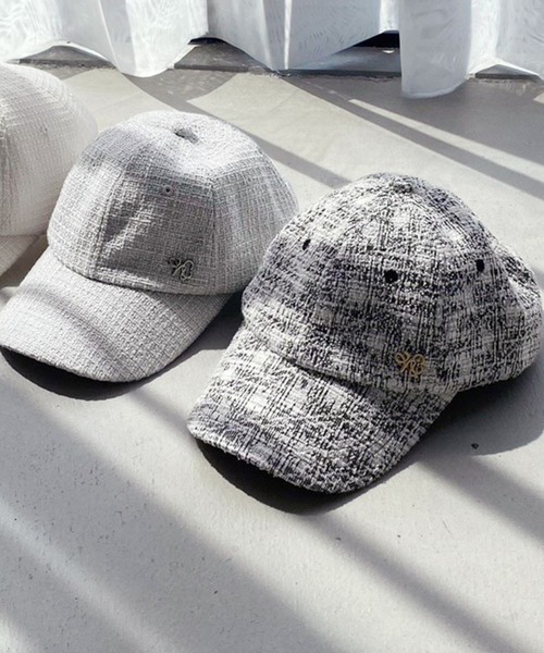 エンブレム付きツイードキャップ（キャップ）｜one after another NICE