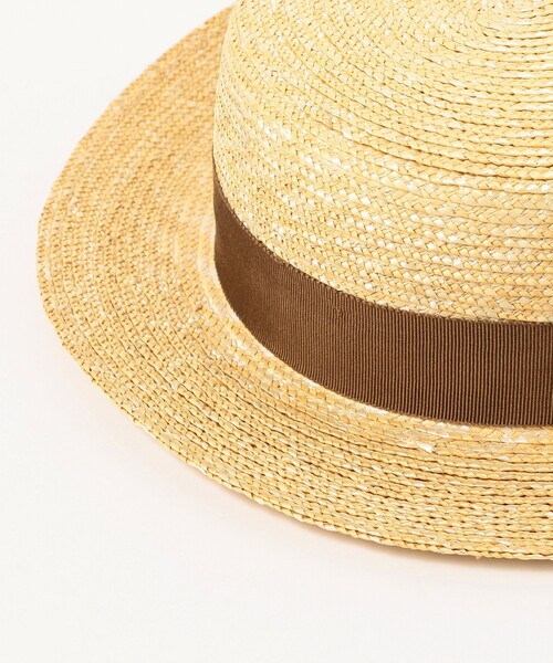 BEAMS JAPAN（ビームス　ジャパン）の「〈UNISEX〉 丸高製帽所 × BEAMS JAPAN / 別注 カンカン帽（ハット・メンズ・ブラック/ブラウン・ONE SIZE）」の6枚目の写真