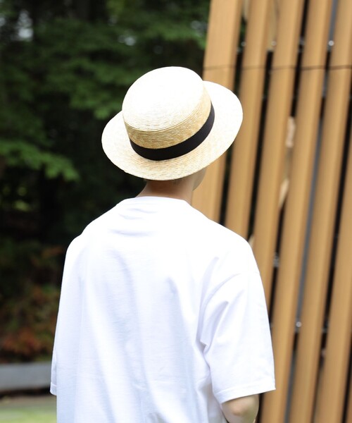 BEAMS JAPAN（ビームス　ジャパン）の「〈UNISEX〉 丸高製帽所 × BEAMS JAPAN / 別注 カンカン帽（ハット・メンズ・ブラック/ブラウン・ONE SIZE）」の14枚目の写真