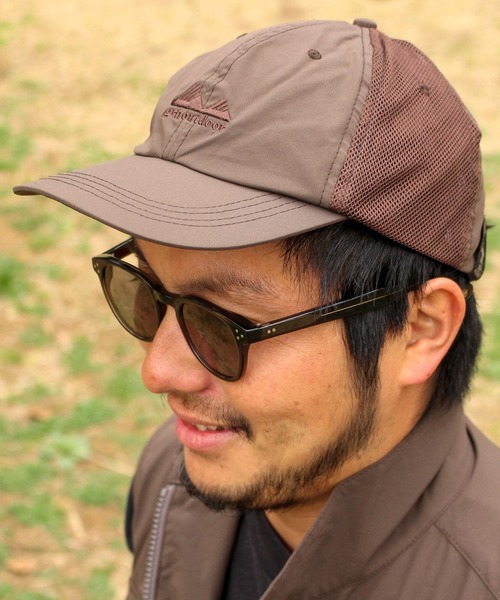grn(ジーアールエヌ)の「grn outdoor ジーアールエヌ アウトドア MUSHI MUSHI CAP メッシュキャップ(キャップ・メンズ・ブラック/ブラウン・FREE)」の9枚目の写真