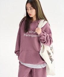 TGNS（ツーガンズ）の「【TGNS】TGNS High Necked Hoodi / 【ツーガンズ】ハイネックロゴプリント長袖パーカー（パーカー）」