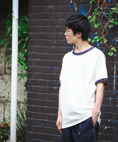 BEAMS（ビームス）の「BEAMS / フェード リンガーTシャツ（Tシャツ/カットソー・メンズ・ホワイト/グレー系その他・S/M/L/XL）」の8枚目の写真