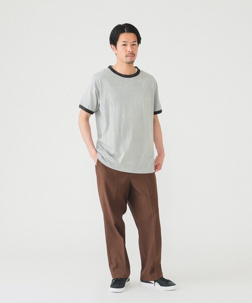 BEAMS（ビームス）の「BEAMS / フェード リンガーTシャツ（Tシャツ/カットソー・メンズ・ホワイト/グレー系その他・S/M/L/XL）」の11枚目の写真