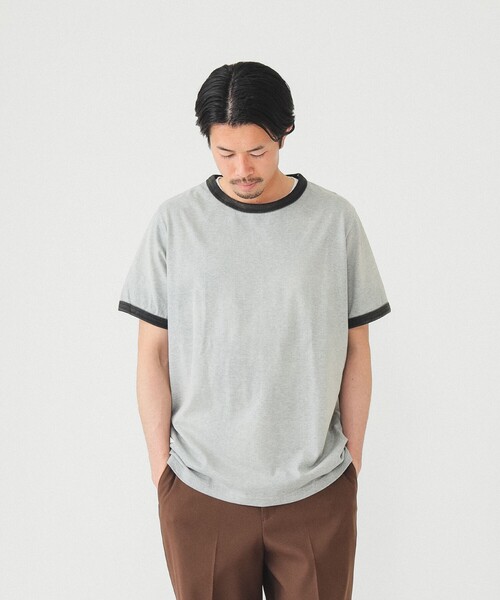 BEAMS（ビームス）の「BEAMS / フェード リンガーTシャツ（Tシャツ/カットソー・メンズ・ホワイト/グレー系その他・S/M/L/XL）」の12枚目の写真