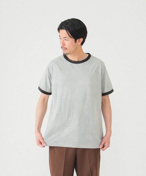 BEAMS（ビームス）の「BEAMS / フェード リンガーTシャツ（Tシャツ/カットソー・メンズ・ホワイト/グレー系その他・S/M/L/XL）」の19枚目の写真