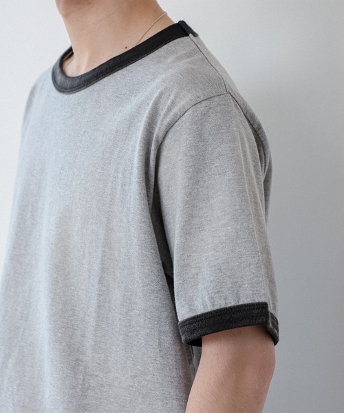 BEAMS（ビームス）の「BEAMS / フェード リンガーTシャツ（Tシャツ/カットソー・メンズ・ホワイト/グレー系その他・S/M/L/XL）」の6枚目の写真