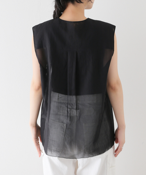 plage（プラージュ）の「【R’IAM】ノースリーブ ブラウス（シャツ/ブラウス・レディース・アイボリー/ブラック・FREE）」の22枚目の写真