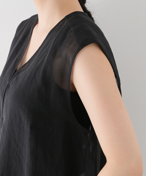 plage（プラージュ）の「【R’IAM】ノースリーブ ブラウス（シャツ/ブラウス・レディース・アイボリー/ブラック・FREE）」の18枚目の写真