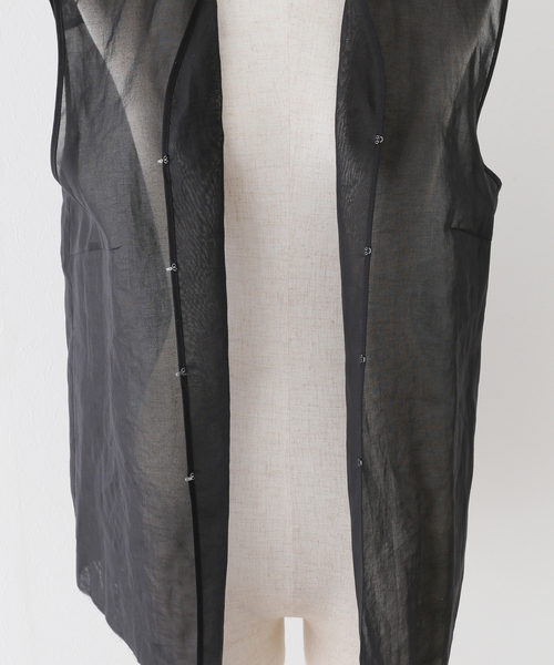 plage（プラージュ）の「【R’IAM】ノースリーブ ブラウス（シャツ/ブラウス・レディース・アイボリー/ブラック・FREE）」の4枚目の写真