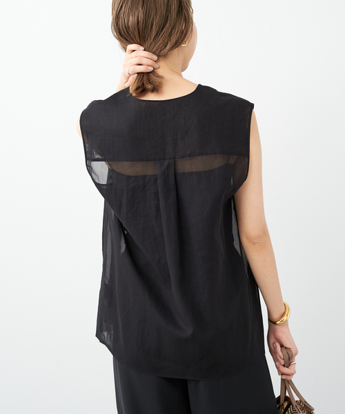 plage（プラージュ）の「【R’IAM】ノースリーブ ブラウス（シャツ/ブラウス・レディース・アイボリー/ブラック・FREE）」の16枚目の写真