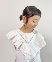 CIAOPANIC TYPY | 【KIDS】【india】アシメビッグカラーノースリーブブラウス(シャツ/ブラウス)