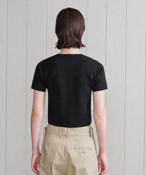 H BEAUTY&YOUTH ショートスリーブカーディガン ブラック S H BEAUTY&YOUTH UNITED ARROWS（エイチビューティーアンドユース