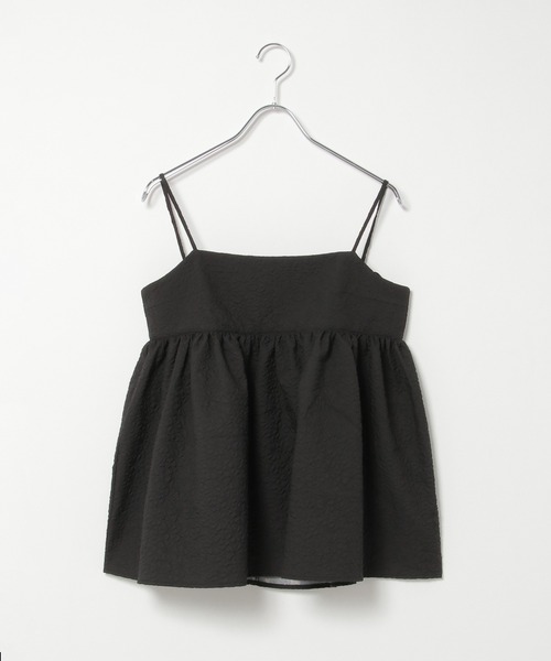 notch.(ノッチ)の「ふくれジャガードペプラムキャミソール(キャミソール・レディース・ブラック/オフホワイト・M)」の17枚目の写真