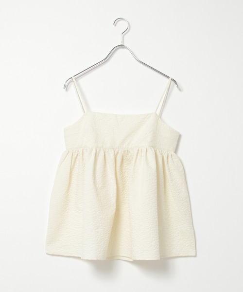 notch.(ノッチ)の「ふくれジャガードペプラムキャミソール(キャミソール・レディース・ブラック/オフホワイト・M)」の18枚目の写真