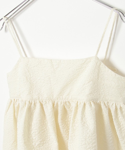 notch.(ノッチ)の「ふくれジャガードペプラムキャミソール(キャミソール・レディース・ブラック/オフホワイト・M)」の19枚目の写真