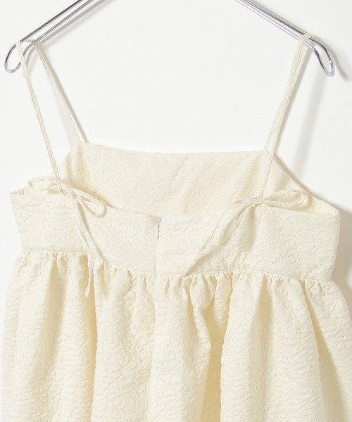 notch.(ノッチ)の「ふくれジャガードペプラムキャミソール(キャミソール・レディース・ブラック/オフホワイト・M)」の22枚目の写真