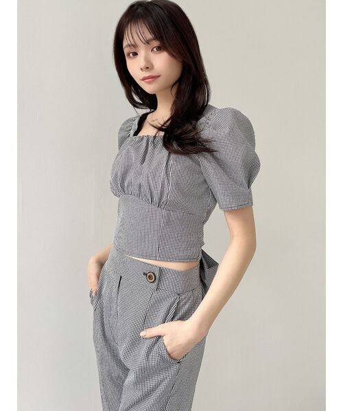 RESEXXY（リゼクシー）の「バックリボンスクエアブラウス【セットアップ着用可能】（シャツ/ブラウス・レディース・その他/その他1/ブラック・FREE）」の5枚目の写真