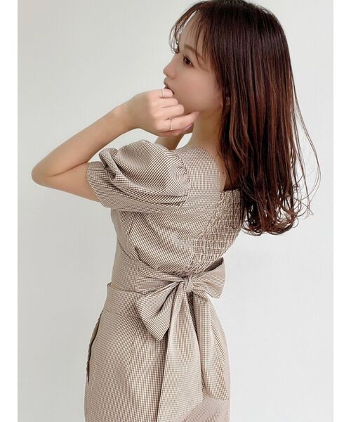 RESEXXY（リゼクシー）の「バックリボンスクエアブラウス【セットアップ着用可能】（シャツ/ブラウス・レディース・その他/その他1/ブラック・FREE）」の9枚目の写真