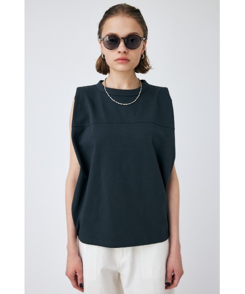 MOUSSY（マウジー）の「PADDED SHOULDER タンクトップ（タンクトップ・レディース・ライトブラック/ライム/ターコイズブルー/ホワイト・FREE）」の3枚目の写真