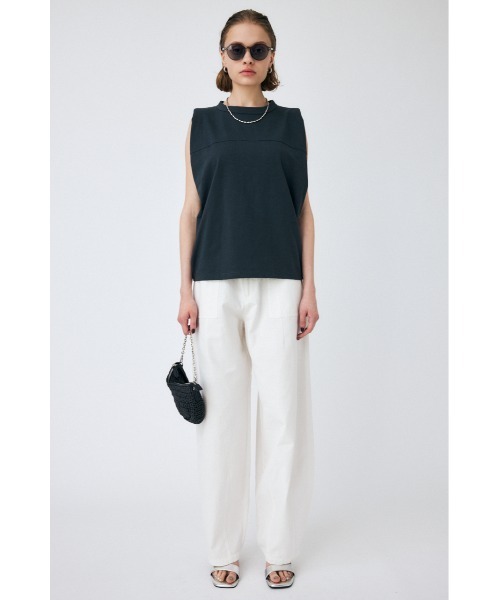 MOUSSY（マウジー）の「PADDED SHOULDER タンクトップ（タンクトップ・レディース・ライトブラック/ライム/ターコイズブルー/ホワイト・FREE）」の6枚目の写真