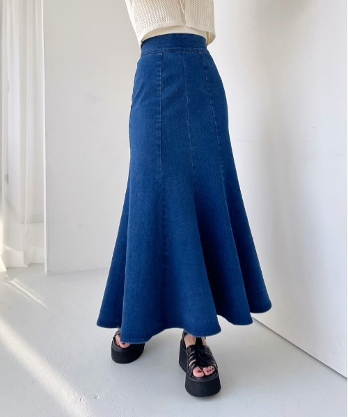 Heather（ヘザー）の「デニムマーメイドスカート　908221（デニムスカート・レディース・ブラック/ネイビー・S/M）」の21枚目の写真