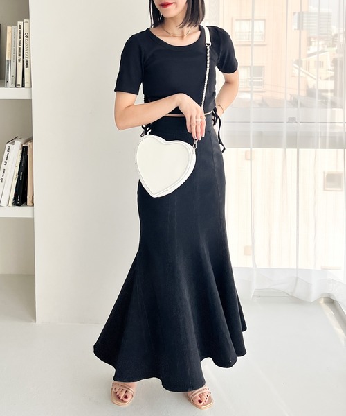 Heather（ヘザー）の「デニムマーメイドスカート　908221（デニムスカート・レディース・ブラック/ネイビー・S/M）」の11枚目の写真