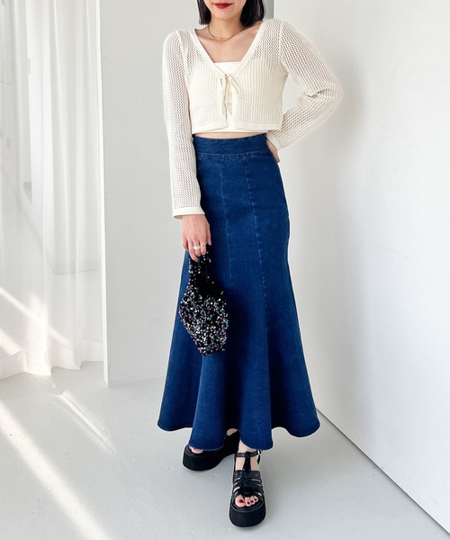 Heather（ヘザー）の「デニムマーメイドスカート　908221（デニムスカート・レディース・ブラック/ネイビー・S/M）」の17枚目の写真