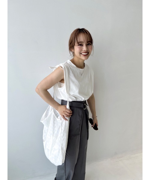 JUMELLE(ジュメロ)の「花柄パンチコットンバッグ(トートバッグ・レディース・アイボリー・FREE)」の16枚目の写真