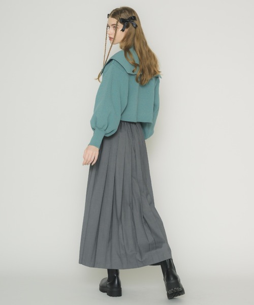 idem（イデム）の「big collar knit cardigan/big襟ニットカーディガン（カーディガン/ボレロ・レディース・アイボリー/ブルー・FREE）」の14枚目の写真