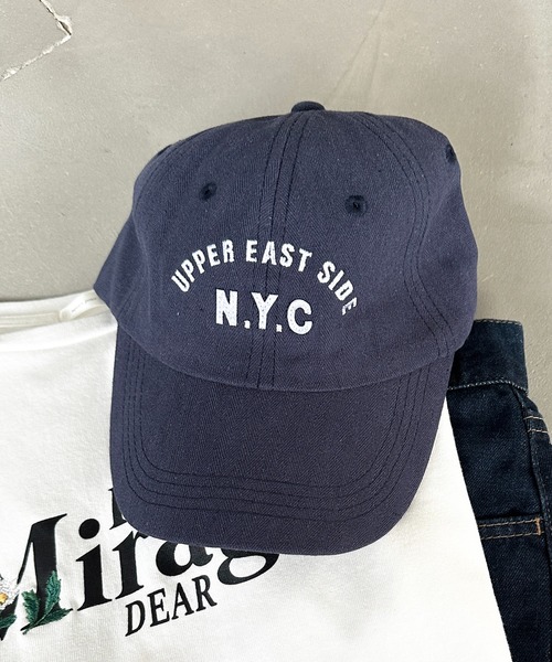 apres jour mignon（アプレジュールミニョン）の「【apresjour mignon×ARIAZ】英字ロゴキャップ（キャップ・レディース・ブラック/アイボリー/ブラウン系その他/ネイビー・ONESIZE）」の9枚目の写真