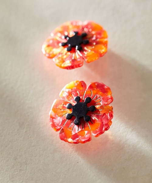 ear PAPILLONNER（イアパピヨネ）の「アセチフラワーイヤリング（イヤリング・レディース・レッド/イエロー・FREE）」の11枚目の写真