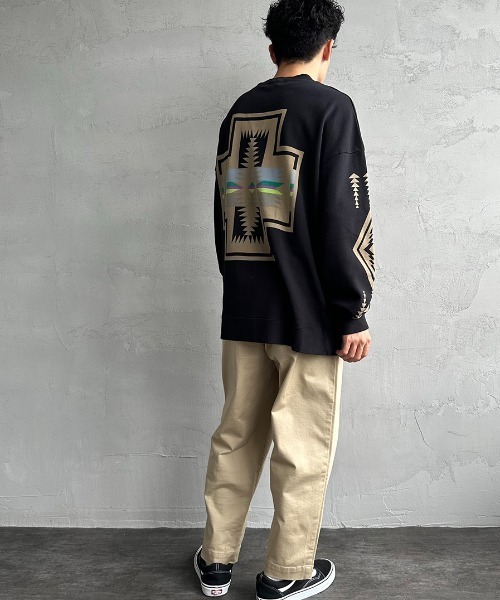 未使用　ペンドルトン　PENDOLETON バーディグ柄　スウェット　ブラック PENDLETON】BACK PRINT SWEAT｜CONVERSE TOKYO (コンバース