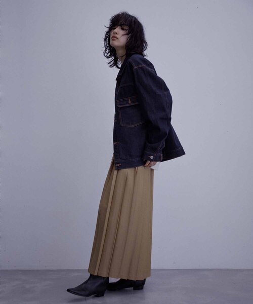 ADAM ET ROPE'（アダムエロペ）の「【コットンUSA】ビックシルエット デニムジャケット / セットアップ対応 / ユニセックス（デニムジャケット・メンズ・ネイビー/ブラック系その他・M/XL/L）」の16枚目の写真