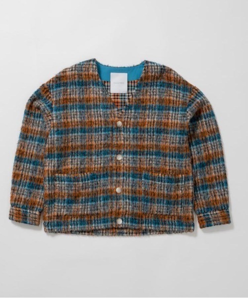 Enharmonic TAVERN(エンハーモニックタヴァーン)の「Mohair cardigan(カーディガン/ボレロ・メンズ・パープル/ブルー・44/46/48)」の1枚目の写真
