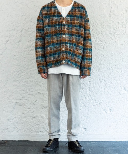 Enharmonic TAVERN(エンハーモニックタヴァーン)の「Mohair cardigan(カーディガン/ボレロ・メンズ・パープル/ブルー・44/46/48)」の7枚目の写真