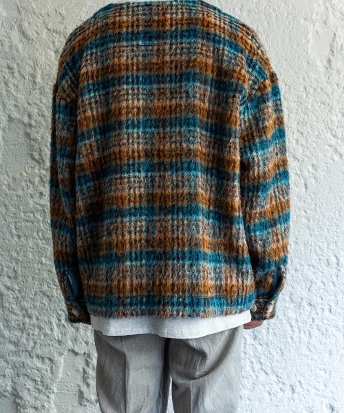 Enharmonic TAVERN(エンハーモニックタヴァーン)の「Mohair cardigan(カーディガン/ボレロ・メンズ・パープル/ブルー・44/46/48)」の8枚目の写真