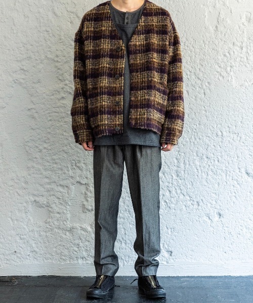 Enharmonic TAVERN(エンハーモニックタヴァーン)の「Mohair cardigan(カーディガン/ボレロ・メンズ・パープル/ブルー・44/46/48)」の18枚目の写真