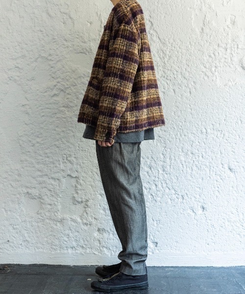 Enharmonic TAVERN(エンハーモニックタヴァーン)の「Mohair cardigan(カーディガン/ボレロ・メンズ・パープル/ブルー・44/46/48)」の21枚目の写真