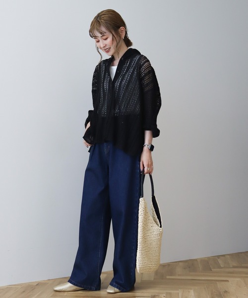 AMERICAN HOLIC（アメリカンホリック）の「バンドカラーレースシャツ（シャツ/ブラウス・レディース・アイボリー/ブラック/ブラウン・M/L）」の10枚目の写真