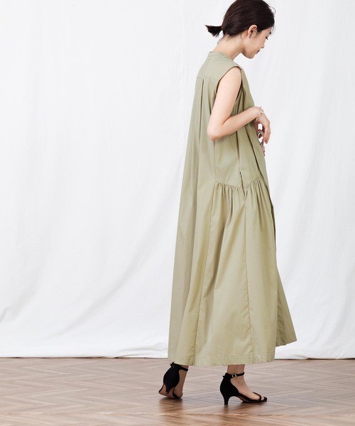 Gready Brilliant(グレディブリリアン)の「CNスキッパーマキシワンピース(ワンピース・レディース・ブラック/ベージュ・38)」の12枚目の写真