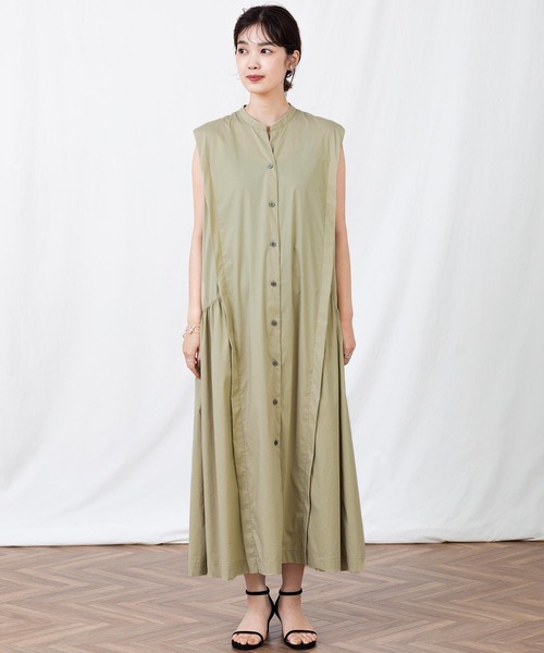 Gready Brilliant(グレディブリリアン)の「CNスキッパーマキシワンピース(ワンピース・レディース・ブラック/ベージュ・38)」の6枚目の写真