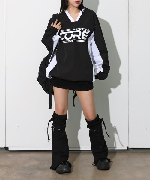 FOLLOWIN（フォロウィン）の「ゴシックブラックデニムメタルバックルレッグウォーマー（レッグウォーマー・レディース・ブラック・ONE SIZE）」の14枚目の写真