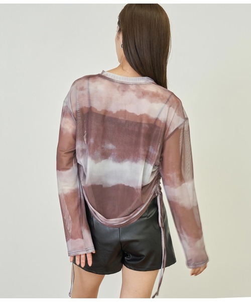 ANAP(アナップ)の「ニュアンス柄サイドシャーリングシアートップス(Tシャツ/カットソー・レディース・ブラック/ブラウン・FREE)」の12枚目の写真