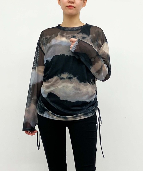 ANAP(アナップ)の「ニュアンス柄サイドシャーリングシアートップス(Tシャツ/カットソー・レディース・ブラック/ブラウン・FREE)」の21枚目の写真
