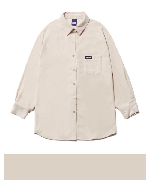 A'GEM/9 × .kom『muah muah/ムーアムーア』 CORDUROY OVER FIT SHIRT/コーデュロイ オーバーフィット チェックシャツ(シャツ/ブラウス)|muahmuah(ムーアムーア) A'GEM/9 × .kom『muah muah/ムーアムーア』 CORDUROY OVER FIT SHIRT/コーデュロイ オーバーフィット チェックシャツ(シャツ/ブラウス)|muahmuah(ムーアムーア)